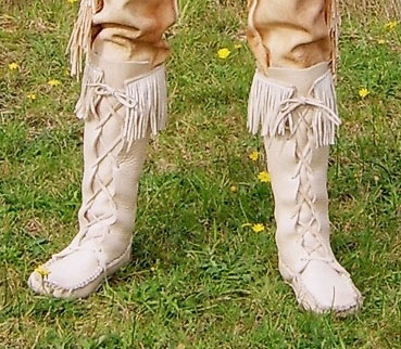 knee high moccasin boots mens