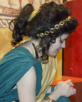 "A Day in Pompeii" Exhibit wig style