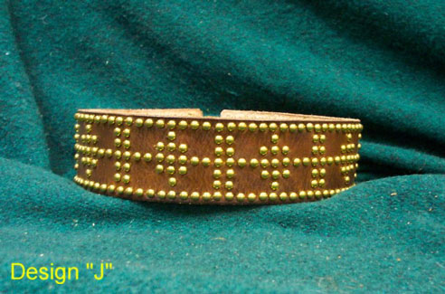 Tack belt with studs, style "J"